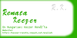 renata keczer business card